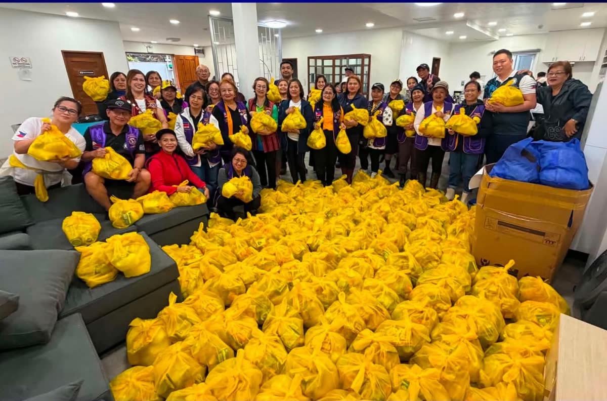 Relief packs prepared for the Mahalaga LCIF Relief Operation