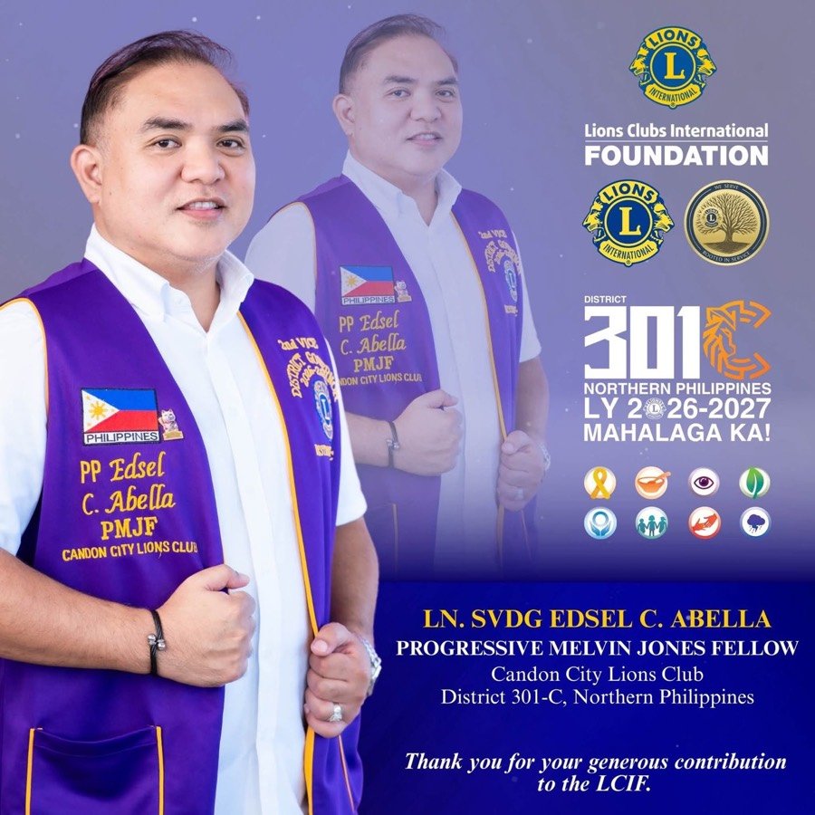 LN. SVDG Edsel C. Abella, PMJF, Candon City Lions Club