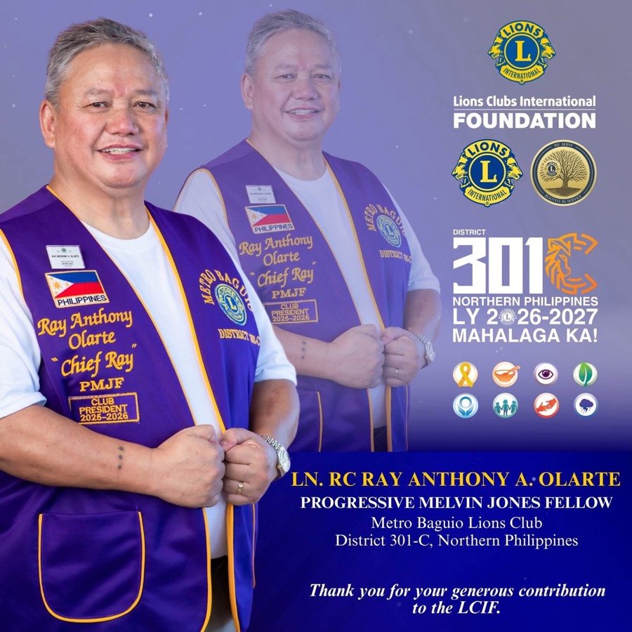 LN. RC Ray Anthony A. Olarte, PMJF, Metro Baguio Lions Club