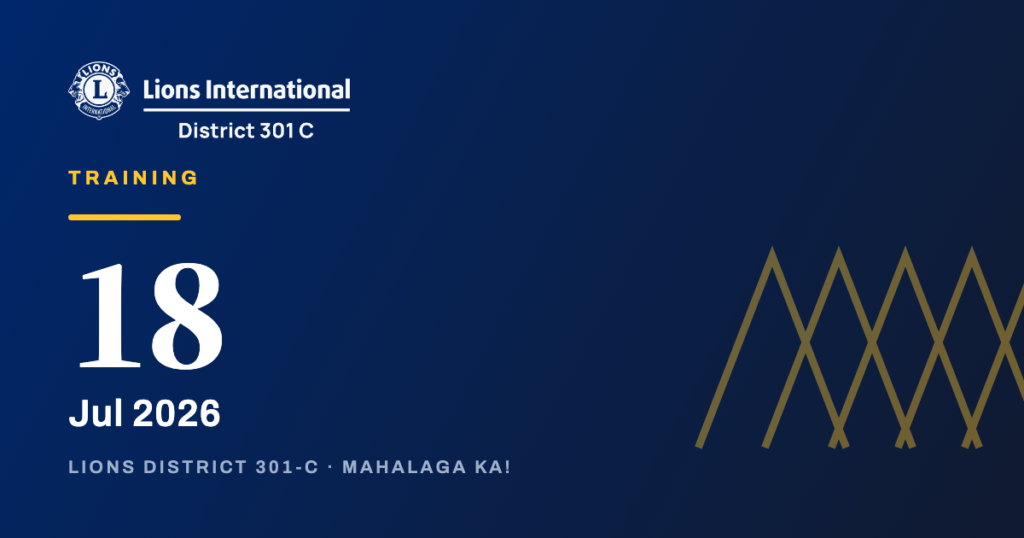 District Kick-off, Lion Year 2026-2027, Amber Hall, Hotel Supreme, Baguio City · 1:00 PM